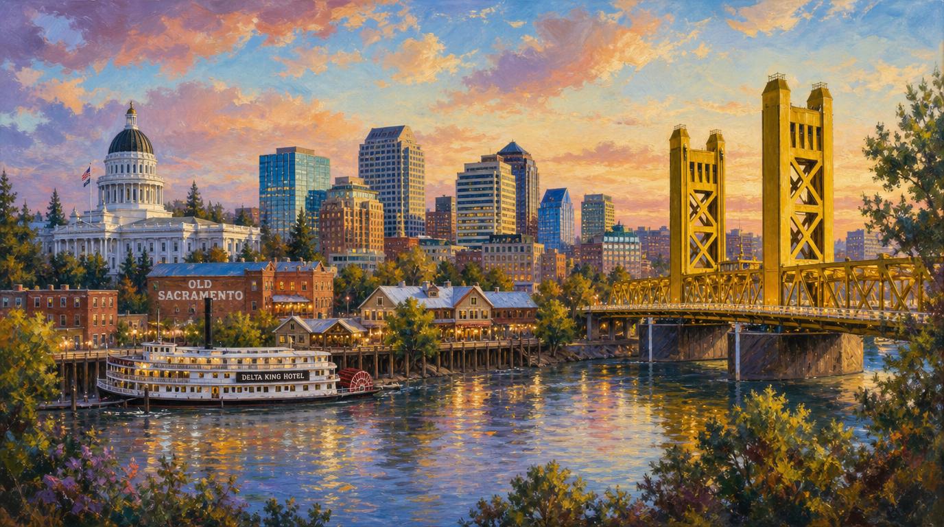 Digital Painting of Downtown Sacramento